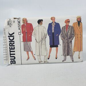 Butterick 3422 Pattern-sizes 12 Misses Loose-Fit Coat Classics 1985 Cut Pattern